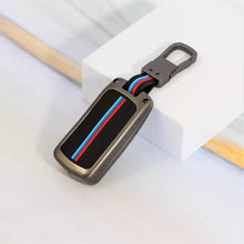 Load image into Gallery viewer, Metal Silicon Alloy Key case for Tata Harrier | Punch | Tigor | Bolt | Nexon | Hexa | Zest | Tiago Flip Key (3 Button Flip Key)