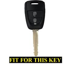 Load image into Gallery viewer, Metal Silicon Keycover for Hyundai Grand i10 | Santro (2 Button Key)