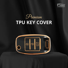 Load image into Gallery viewer, TPU Car Key Cover Fit for KIA Seltos | KIA Sonet | Kia Carens (3 Button Flip Key)