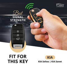 Load image into Gallery viewer, TPU Car Key Cover Fit for KIA Seltos | KIA Sonet | Kia Carens (3 Button Flip Key)