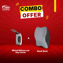Load image into Gallery viewer, Metal Silicon Key Case for MG Hector | Windsor | Astor | Gloster Smart Key (3 Button)