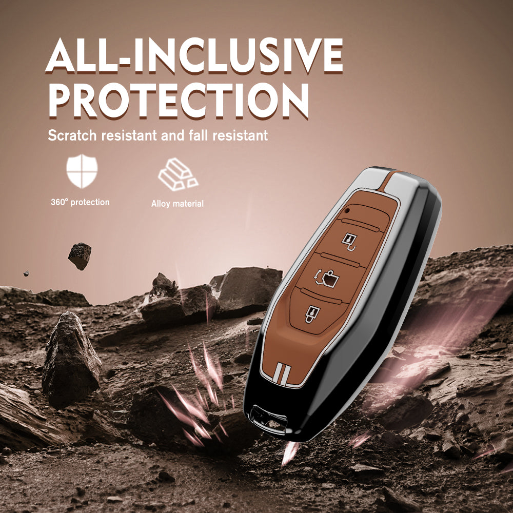 Zinc Alloy Metal Soft Silicon Key Case for Mahindra XUV - 500 Smart Key