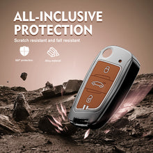 Load image into Gallery viewer, Zinc Alloy Metal Soft Silicon Key Case for B11 DS Flip Key (After Market Flip Key – UNIVERSAL)