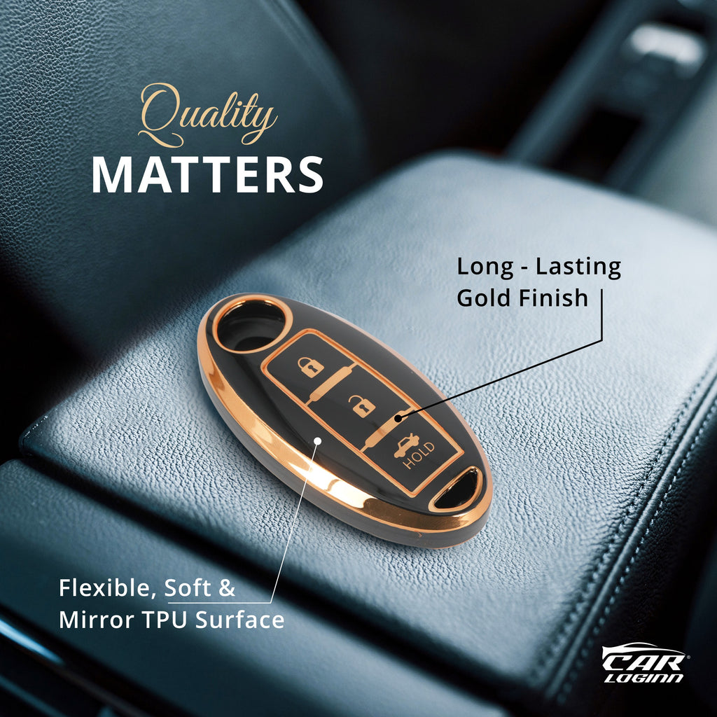 TPU Car Key Cover Fit for Nissan Sunny | Terrano | Magnite Smart Key