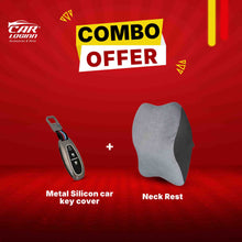 Load image into Gallery viewer, Metal Silicon Alloy Car Key case for Maruti Suzuki Baleno | Vitara Brezza | Ignis | S-Cross | Ciaz (2 Button Smart Key)
