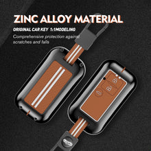 Load image into Gallery viewer, Zinc Alloy Metal Soft Silicon Key Case for  Maruti Suzuki Grand Vitara | Fronx | New Brezza | XL 6 | Ignis | Baleno | New Ertiga | Ignis | New Swift | New Dezire 3 Button Smart Key - TAN COLOR