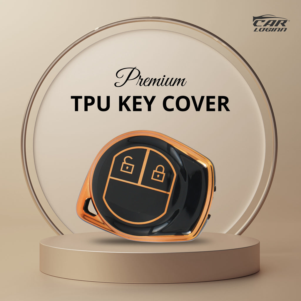 TPU Car Key Cover Fit for Toyota Rumion | Hyryder | Urben Cruiser | Glanza 2 Button Flip Key