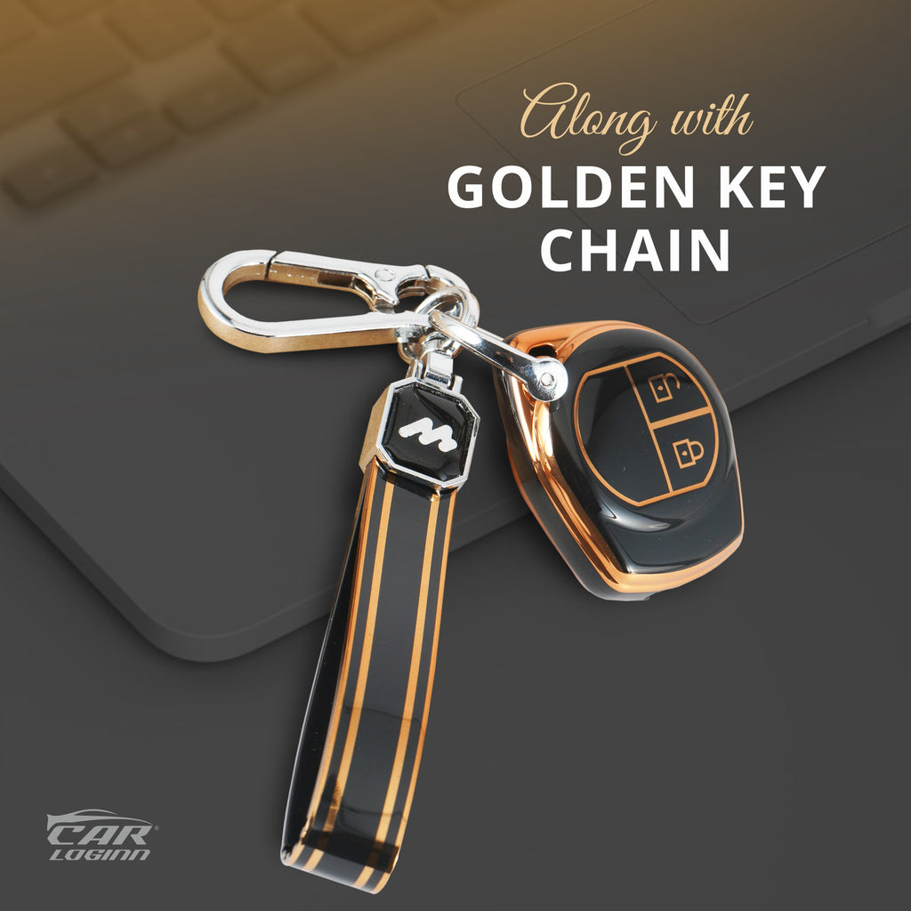 TPU Car Key Cover Fit for Toyota Rumion | Hyryder | Urben Cruiser | Glanza 2 Button Flip Key