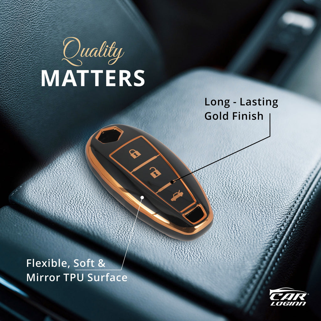 TPU Car Key Cover Fit for Maruti Suzuki Baleno | Vitara Brezza | S-Cross | Ciaz Smart Key