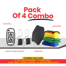 Load image into Gallery viewer, TPU Car Key Cover Fit for KIA Carens | Carnival | Seltos | Sonet (4 Button Smart Key)