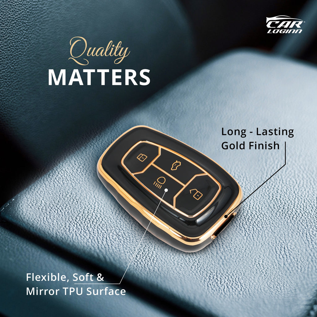 TPU Car Key Cover Fit for Tata Altroz | Punch | Harrier | New Safari | Bolt | Tiago | Tigor | Gravitas | Nexon Smart Key