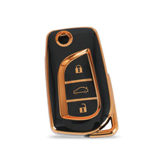 Load image into Gallery viewer, TPU Car Key Cover Fit for Toyota Innova Crysta | Corolla Altis Flip Key