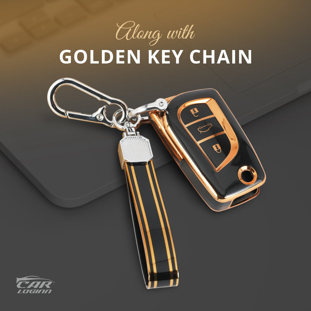 TPU Car Key Cover Fit for Toyota Innova Crysta | Corolla Altis Flip Key