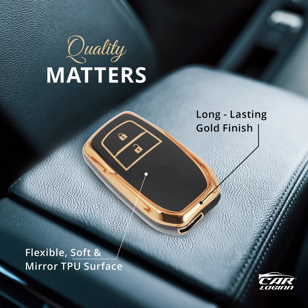 TPU Car Key Cover Fit for Toyota Innova Hycross | Fortuner | Innova Crysta Smart Key