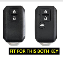 Load image into Gallery viewer, Metal Alloy Leather Key case for New Maruti Suzuki Grand Vitara | Fronx | New Brezza | XL 6 | Ignis | Baleno | New Ertiga | Ignis | New Swift | New Dezire 3 Button Smart Key (TAN)