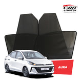 Hyundai Aura Magnetic Window Curtain/Car Sunshades - 4 Pieces