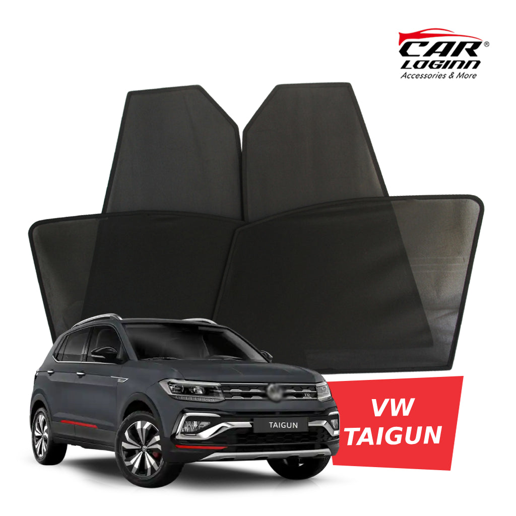 Volkswagen Taigun Magnetic Window Curtain/Car Sunshades - 4 Pieces