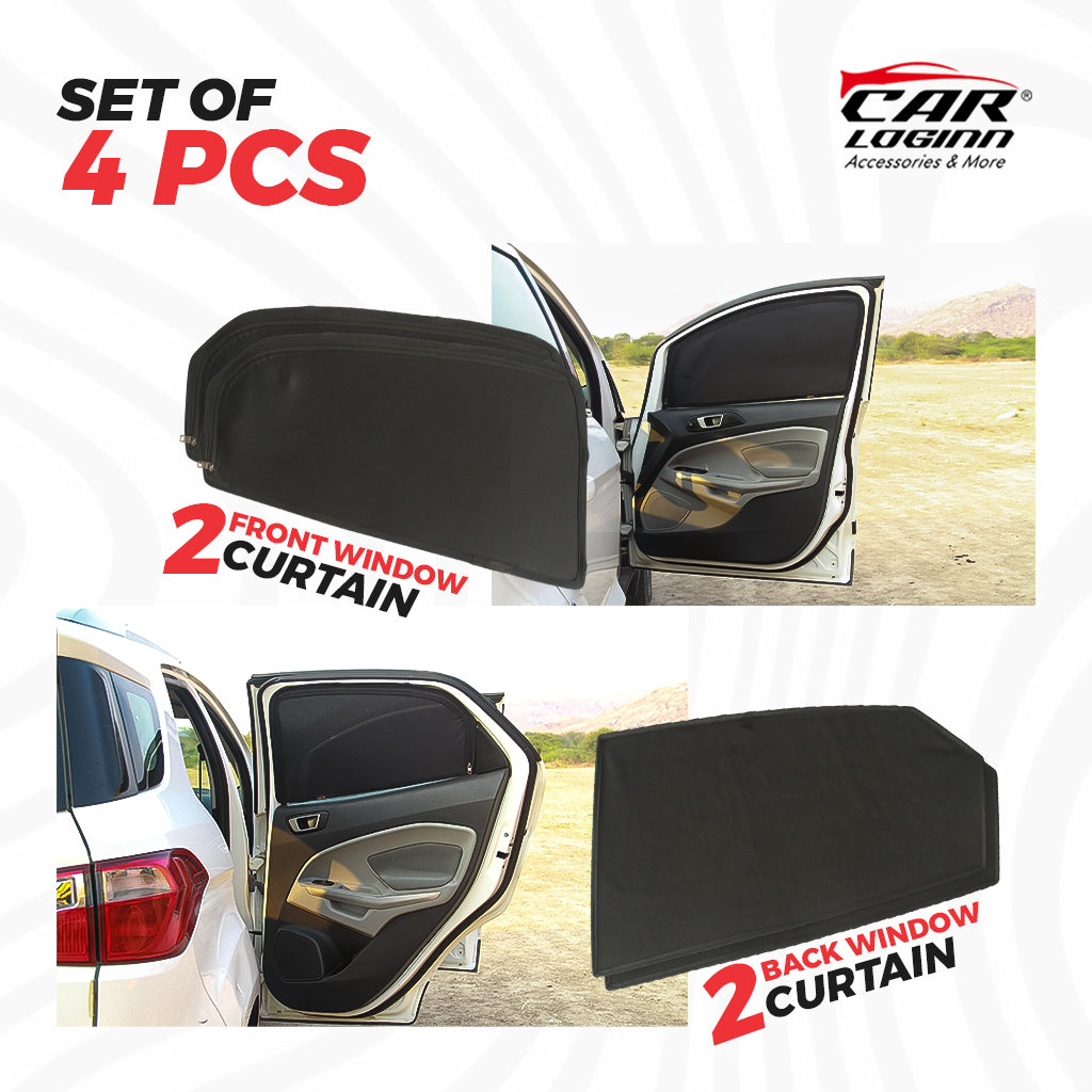 Volkswagen Taigun Magnetic Window Curtain/Car Sunshades - 4 Pieces