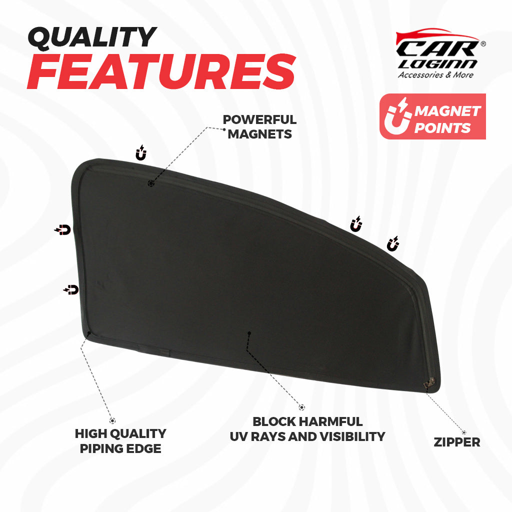 Hyundai i10 Magnetic Window Curtain/Car Sunshades - 4 Pieces