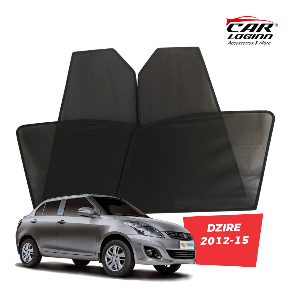 Maruti Suzuki Swift Dzire Magnetic Window Curtain/Car Sunshades - 4 Pieces