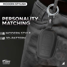 Load image into Gallery viewer, Carloginn PU-3D Leather Key Case for Toyota 2 Button Smart Key
