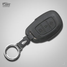 Load image into Gallery viewer, PU-3D Leather Key Case for Hyundai Xcent | Exter | Creta | Venue | I-20 | Aura | I-10 Grand | Tucson | Nios | Verna | Elentra (3 Button Smart Key/ PUSH START KEY)