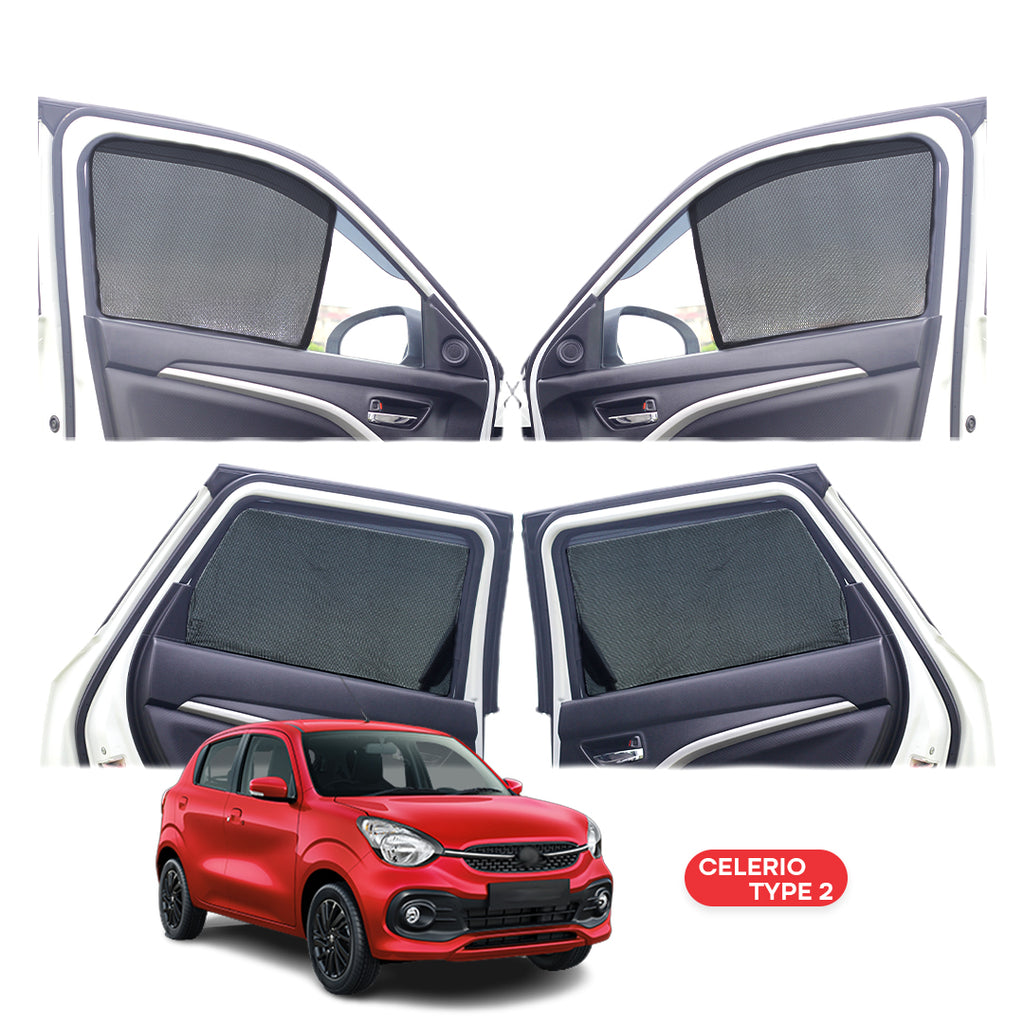Maruti Suzuki Celerio Half Window Curtain/Car Sunshades - 4 Pieces
