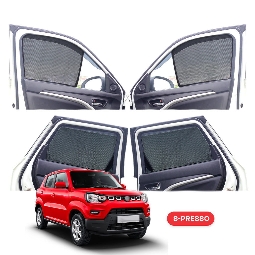 Maruti Suzuki S-Presso Half Window Curtain/Car Sunshades - 4 Pieces