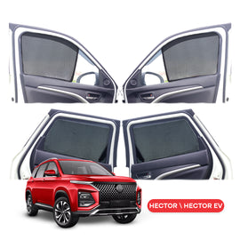 MG Hector Half Window Curtain/Car Sunshades - 6 Pieces