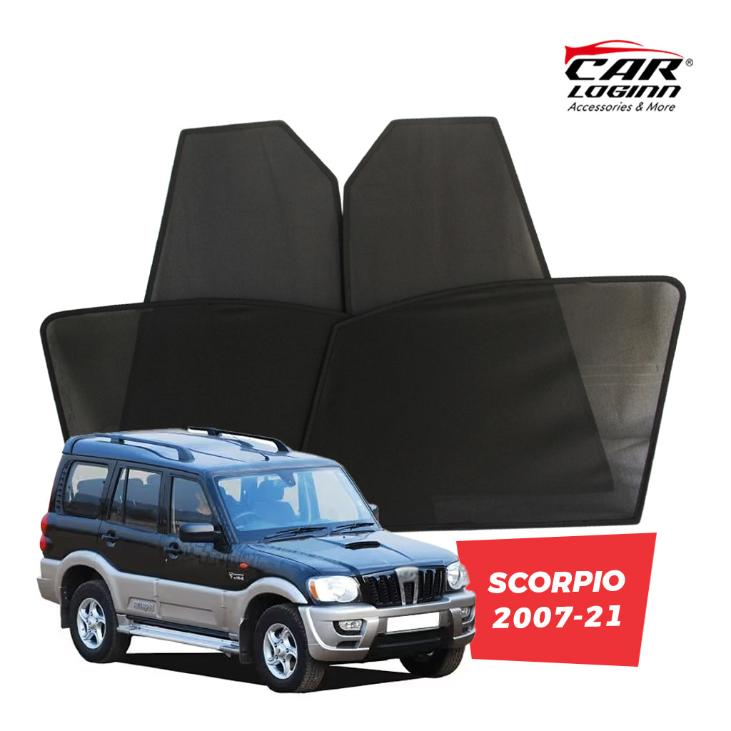 Mahindra Scorpio Magnetic Window Curtain/Car Sunshades - 6 Pieces