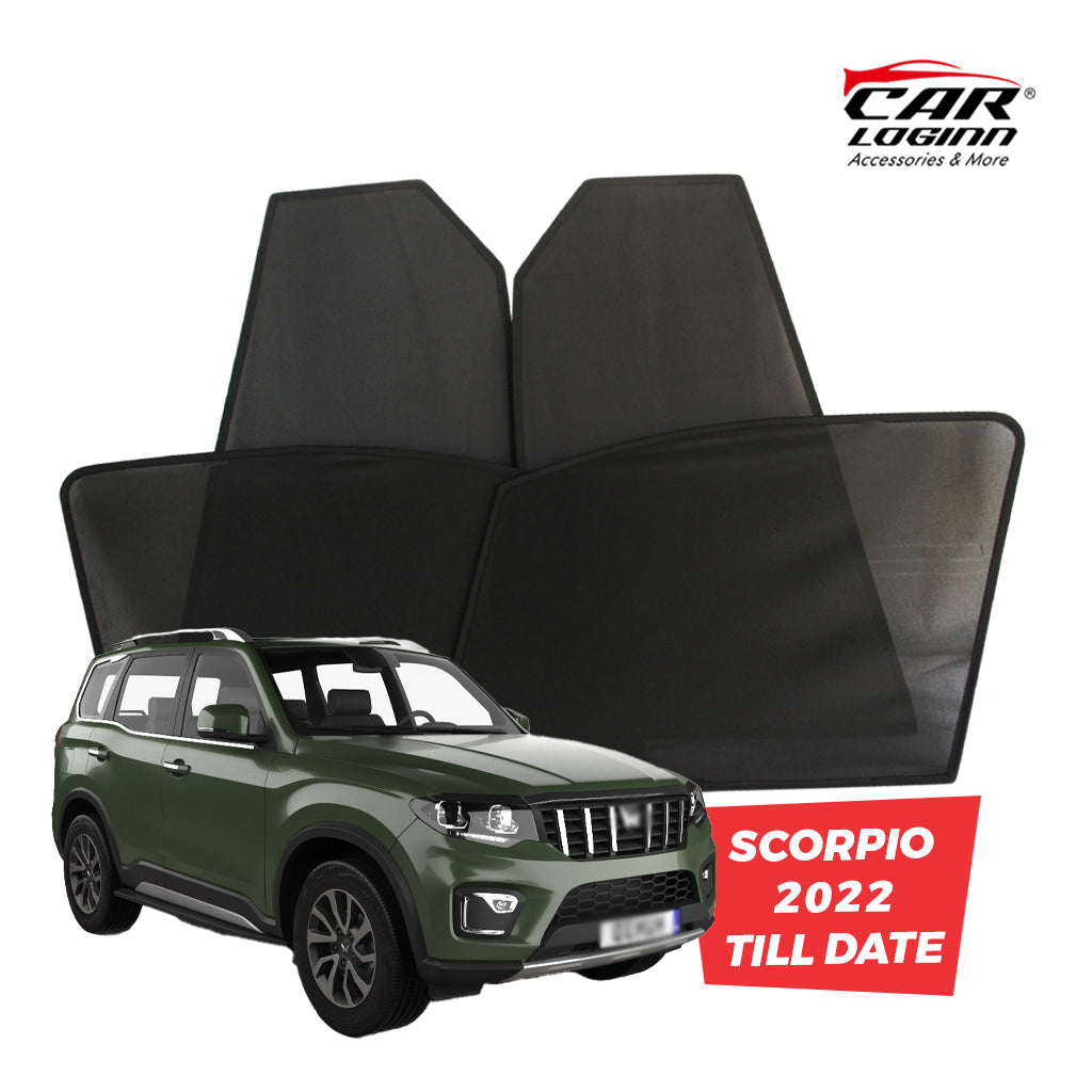 Mahindra Scorpio Magnetic Window Curtain/Car Sunshades - 6 Pieces