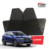Maruti Suzuki S Cross Magnetic Window Curtain/Car Sunshades - 4 Pieces