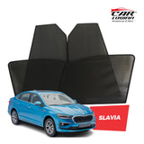 Skoda Slavia Magnetic Window Curtain/Car Sunshades - 4 Pieces