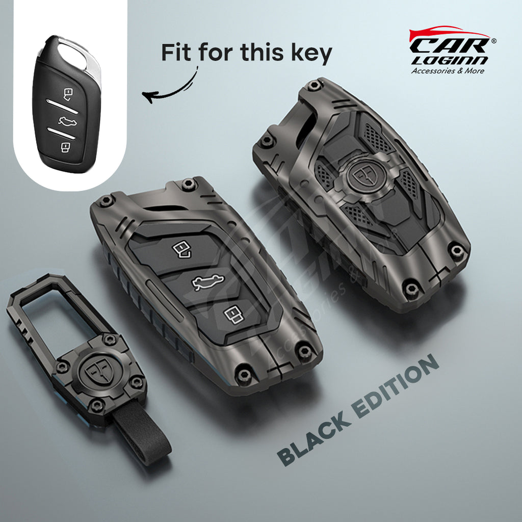 Premium Metal Black Transformer Series Soft Silicon Key Cover for MG ASTOR | MG ZS EV