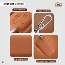 Load image into Gallery viewer, Carloginn PU-3D Leather Key Case for Toyota Innova Crysta | Corolla Altis Flip Key