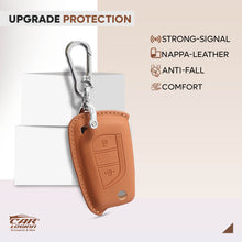 Load image into Gallery viewer, Carloginn PU-3D Leather Key Case for Toyota Innova Crysta | Corolla Altis Flip Key
