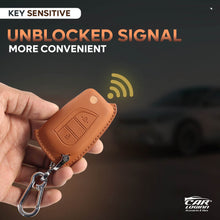 Load image into Gallery viewer, Carloginn PU-3D Leather Key Case for Toyota Innova Crysta | Corolla Altis Flip Key