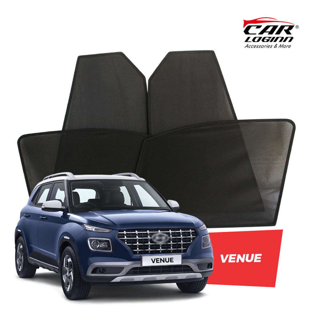 Hyundai Venue Magnetic Window Curtain/Car Sunshades - 4 Pieces