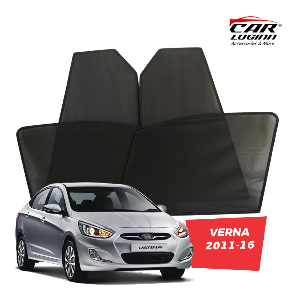 Hyundai Verna Magnetic Window Curtain/Car Sunshades - 4 Pieces