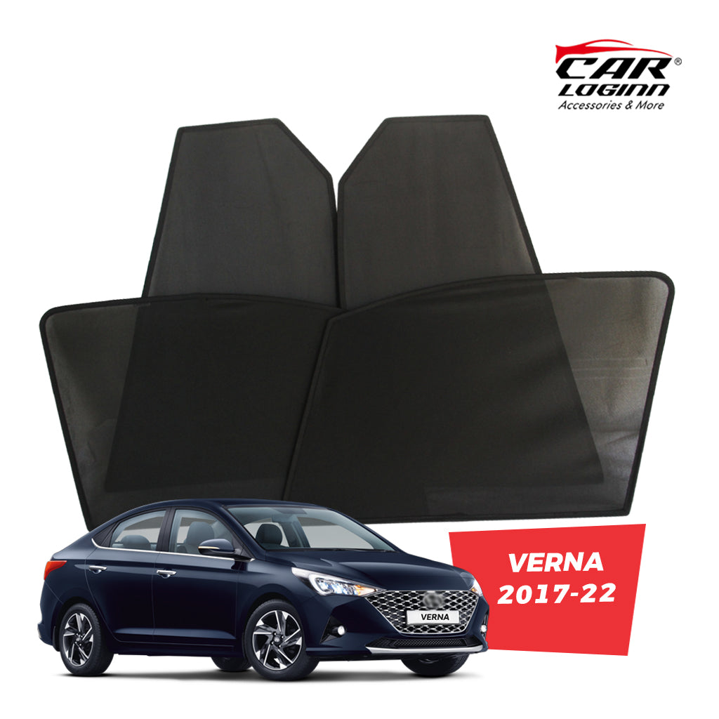 Hyundai Verna Magnetic Window Curtain/Car Sunshades - 4 Pieces