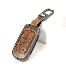 Load image into Gallery viewer, Metal Leather Key case for JEEP COMPASS - 5 Button Smart Key