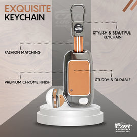 Luxury Zinc Alloy Metal Soft Silicon Key Case for New Kia Seltos 2023 Facelift | Carens X Line | Sonet Facelift - 3 Button Flip Key