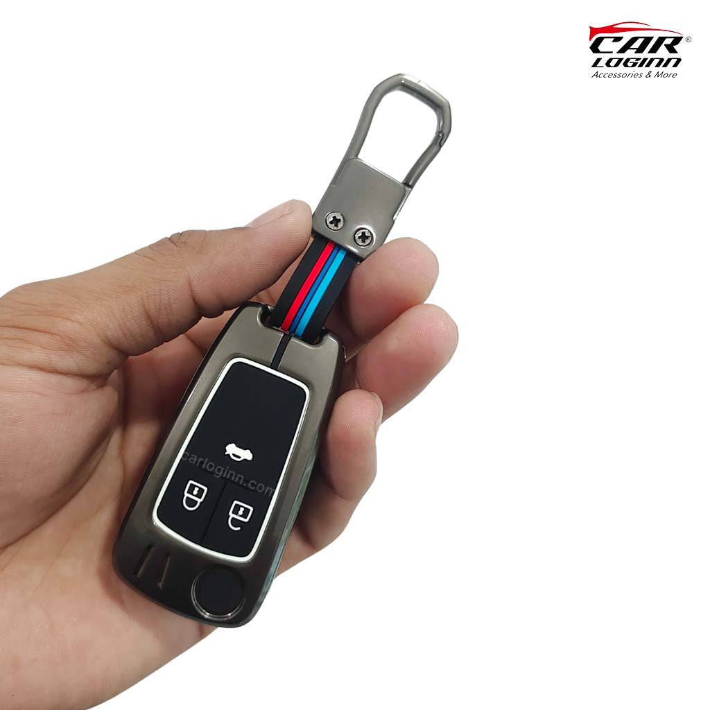 Metal Silicon Car Key Case Fit for Chevrolet Cruze | Chevrolet Beat | Avio | Spark Flip Key