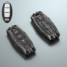 Load image into Gallery viewer, Premium Metal Black Transformer Series Soft Silicon Key Cover for Nissan X-Trail | Sunny | Terrano | Magnite Smart Key
