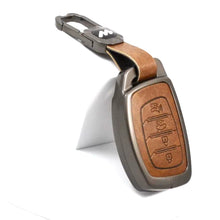 Load image into Gallery viewer, Metal Leather Key case for Hyundai i20 (2021) | Creta SX | Venue SX - (4 Button)