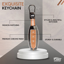 Load image into Gallery viewer, Metal Zinc Soft Silicon Key Case for Nissan Sunny | Terrano | Magnite - (3 Button Smart Key)