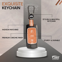 Load image into Gallery viewer, Zinc Metal Soft Silicon Key Case for Tata Harrier | Punch | Tigor | Bolt | Nexon | Hexa | Zest | Tiago (3 Button Flip Key)