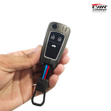 Metal Silicon Car Key Case Fit for Chevrolet Cruze | Chevrolet Beat | Avio | Spark Flip Key