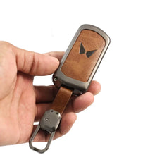 Load image into Gallery viewer, Metal Leather Key case for Mahindra Thar | ScorpioN | XUV 700 | XUV 300 | 3XO | Scorpio | New Bolero - 3 Button
