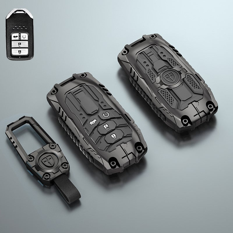 Premium Metal Black Transformer Series Soft Silicon Key Cover for New Honda Civic | New Amaze | New Honda city Smart key